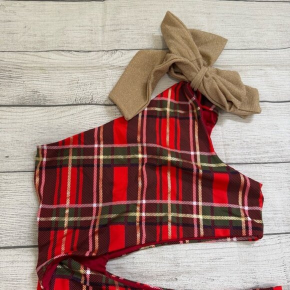 Revolve Beach Riot NWT Celine One Piece Swimsuit In Holiday Plaid - Picture 4 of 8